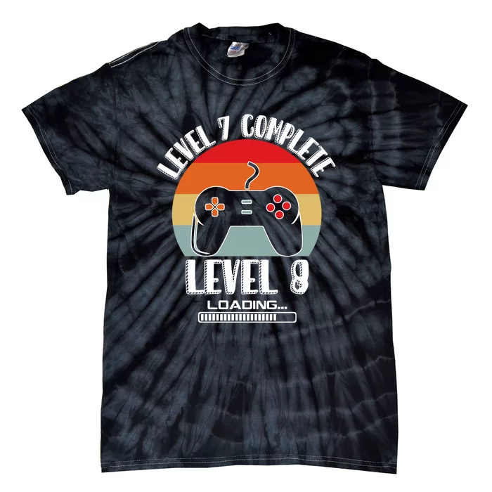 Level 7 Complete Level 8 Loading Vintage Birthday Video Game Tie-Dye T-Shirt