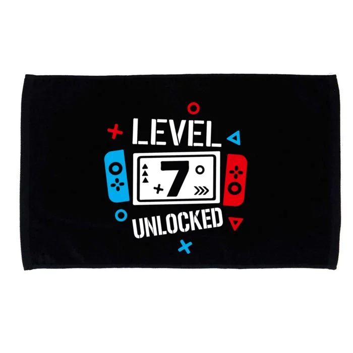 Level 7 Unlocked Birthday, 7th Birthday Boy Gamer, 7 Years Old Gamer Microfiber Hand Towel