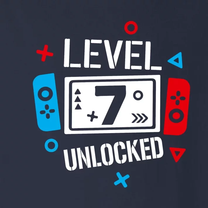 Level 7 Unlocked Birthday, 7th Birthday Boy Gamer, 7 Years Old Gamer Toddler Long Sleeve Shirt