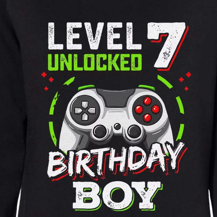 Level 7 Unlocked Birthday Boy Video Gamer Level Up Womens California Wash Sweatshirt