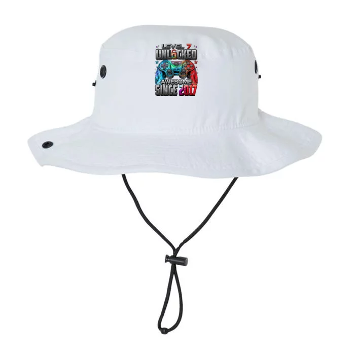 Level 7 Unlocked Awesome Since 2017 7th Birthday Gaming Legacy Cool Fit Booney Bucket Hat