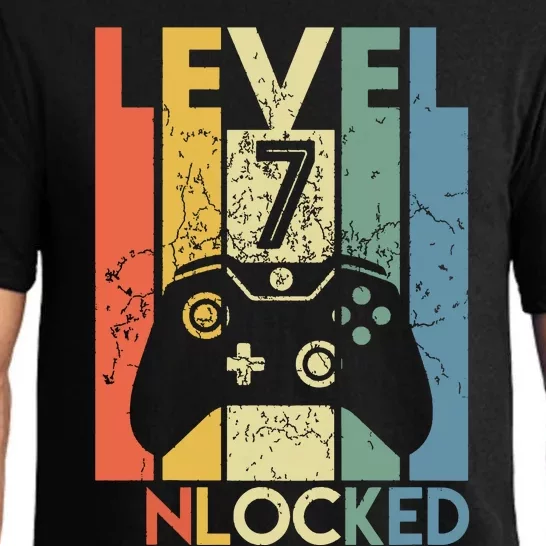 Level 7 Unlocked Funny Video Gamer 7th Birthday Gift Pajama Set