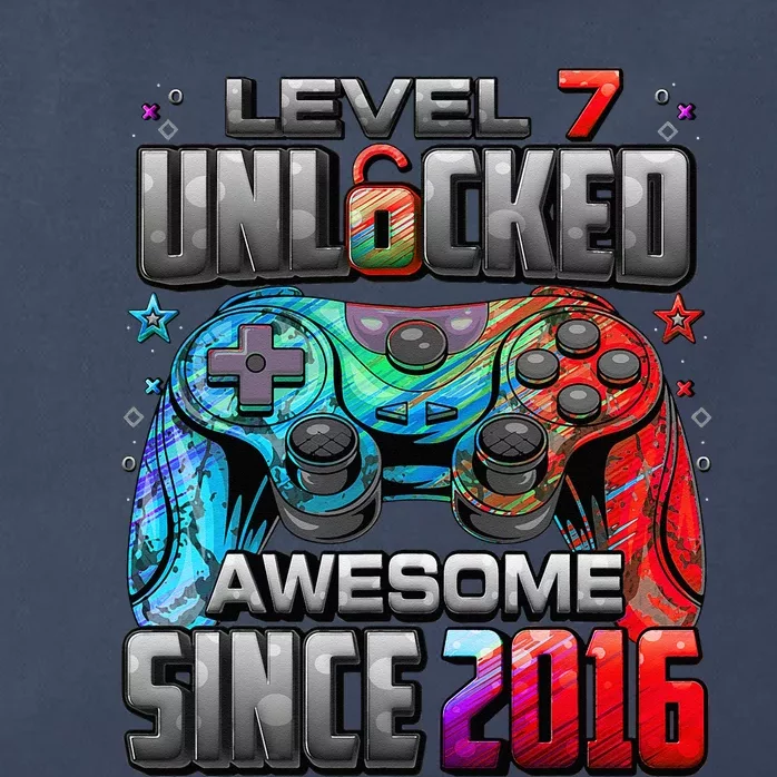 Level 7 Unlocked Awesome Since 2016 7th Birthday Gaming Zip Tote Bag