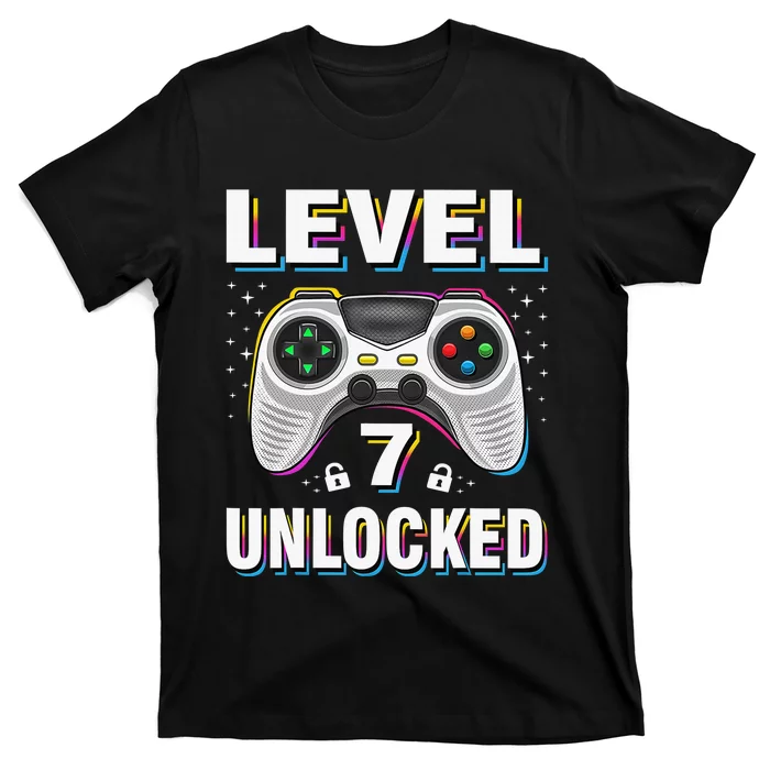 Level 7 Unlocked Awesome 2015 Video Game 7th Birthday T-Shirt