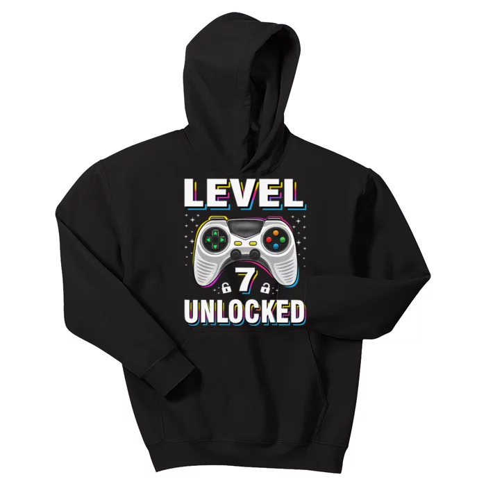 Level 7 Unlocked Awesome 2015 Video Game 7th Birthday Kids Hoodie