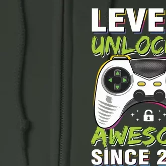 Level 7 Unlocked Awesome Since 2016 7th Birthday Gaming Full Zip Hoodie