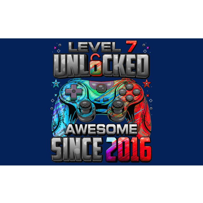 Level 7 Unlocked Awesome Since 2016 7th Birthday Gaming Bumper Sticker