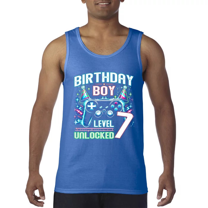 Level 7 Unlocked Birthday Gamer Video Game Party Gift Tank Top