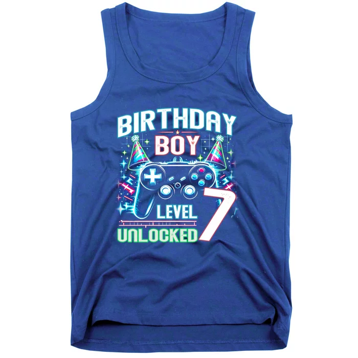 Level 7 Unlocked Birthday Gamer Video Game Party Gift Tank Top