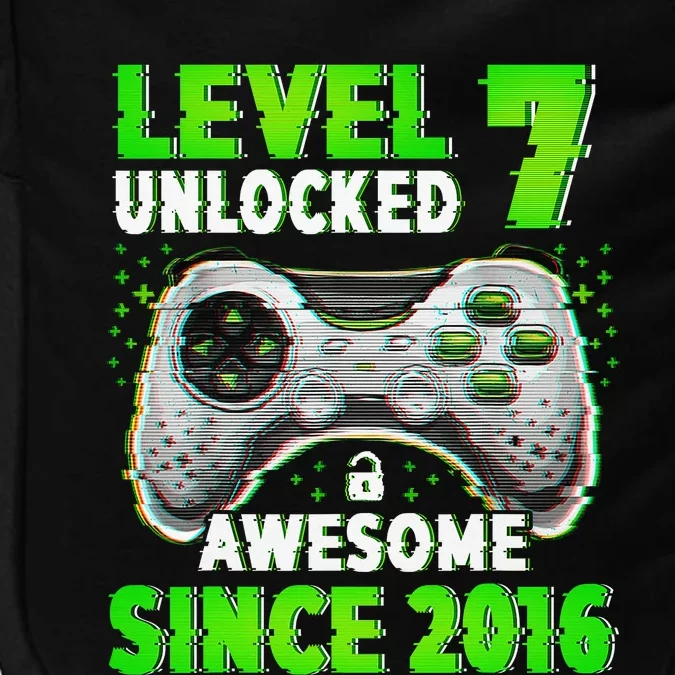 Level 7 Unlocked Video Game 7th Birthday Gamer Boys Impact Tech Backpack