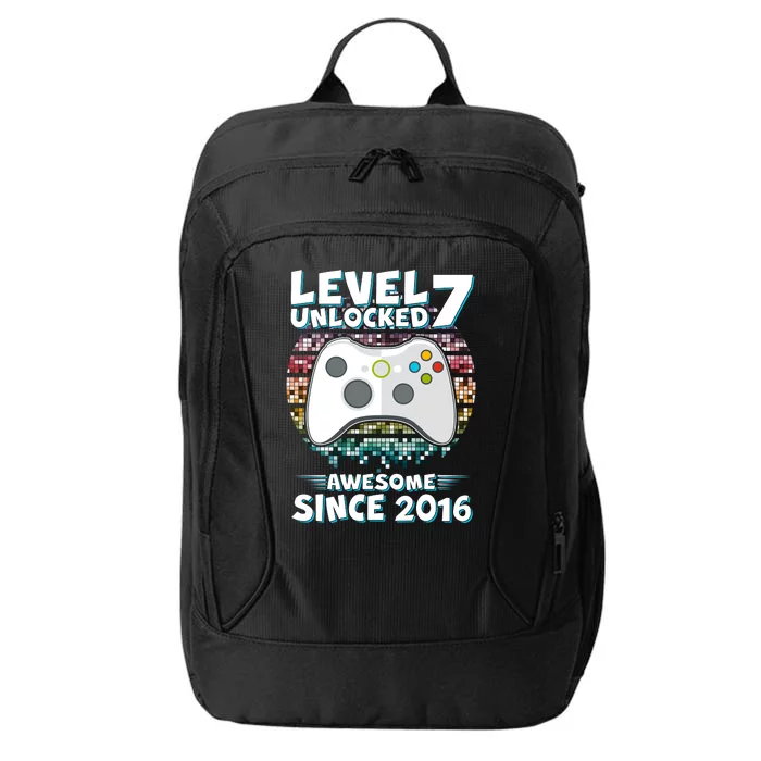 Level 7 Unlocked Awesome Since 2016 Gamer Birthday City Backpack