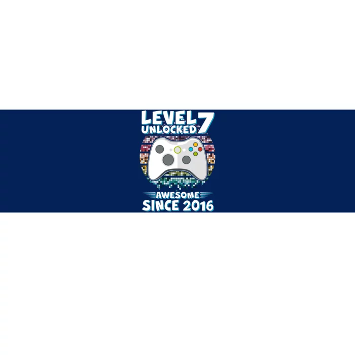 Level 7 Unlocked Awesome Since 2016 Gamer Birthday Bumper Sticker