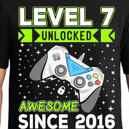 Level 7 Unlocked Awesome 2016 Video Game 7th Birthday Funny Pajama Set