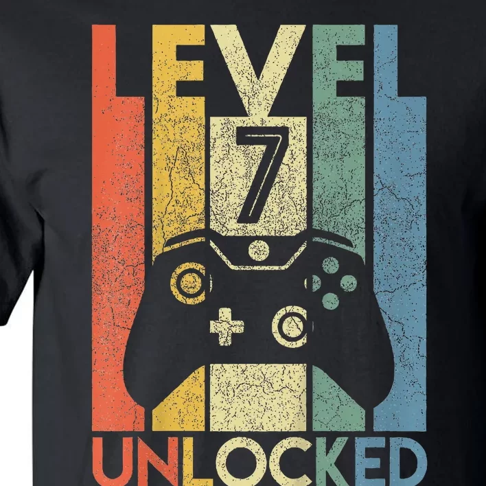 Level 7 Unlocked Video Gamer 7th Birthday Tall T-Shirt