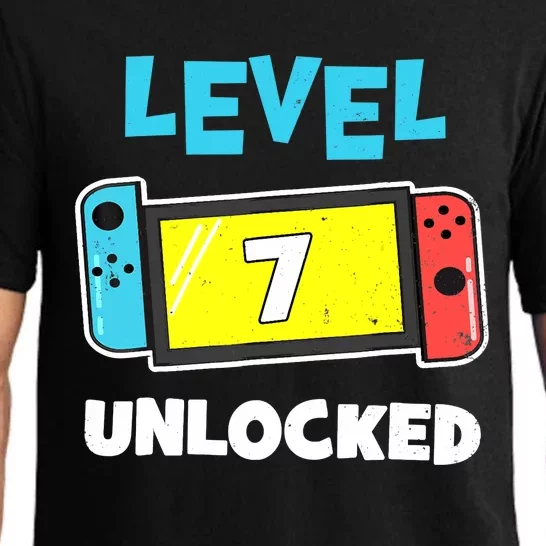 Level 7 unlocked Gamer 7th Birthday Gift Video Game lovers Pajama Set