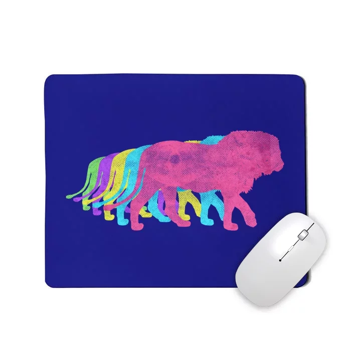 Lion 80s Colors 1980s Gift Mousepad