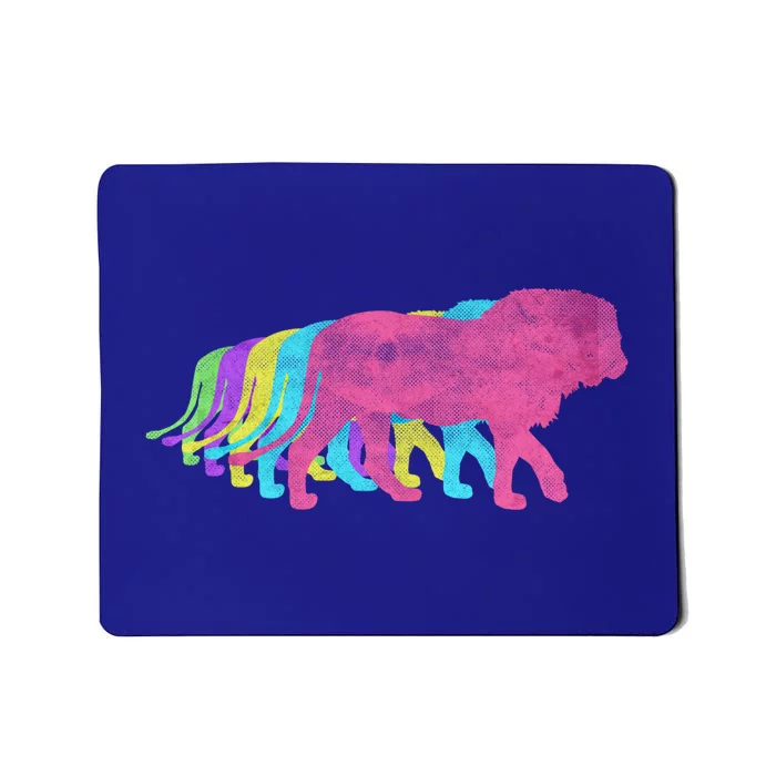 Lion 80s Colors 1980s Gift Mousepad