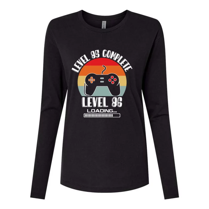 Level 85 Complete Level 86 Loading Vintage Birthday Video Game Womens Cotton Relaxed Long Sleeve T-Shirt