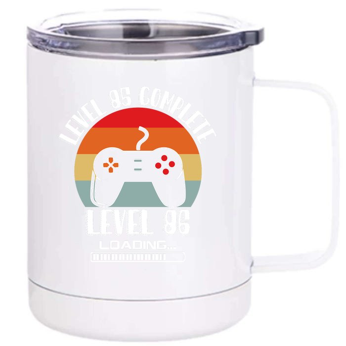 Level 85 Complete Level 86 Loading Vintage Birthday Video Game Front & Back 12oz Stainless Steel Tumbler Cup