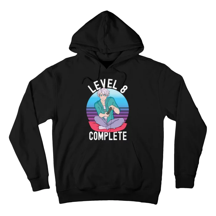 Level 8 Complete Gift For Men Boy Funny Gamer Hoodie