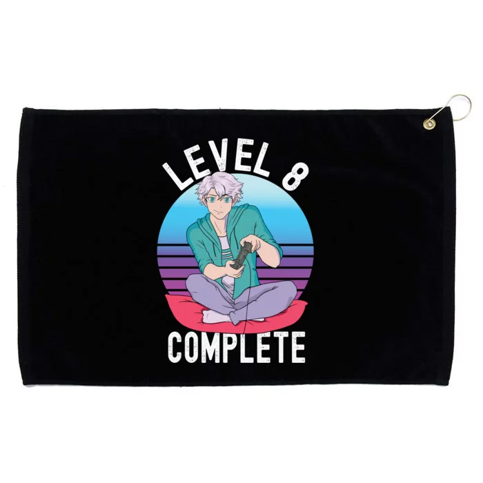 Level 8 Complete Gift For Men Boy Funny Gamer Grommeted Golf Towel