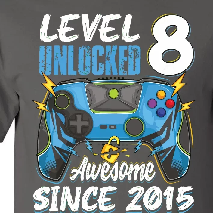 Level 8 Unlocked Awesome 2015 8th Birthday Video Games Tall T-Shirt