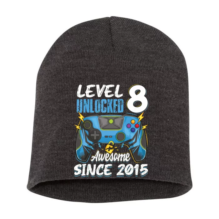 Level 8 Unlocked Awesome 2015 8th Birthday Video Games Short Acrylic Beanie