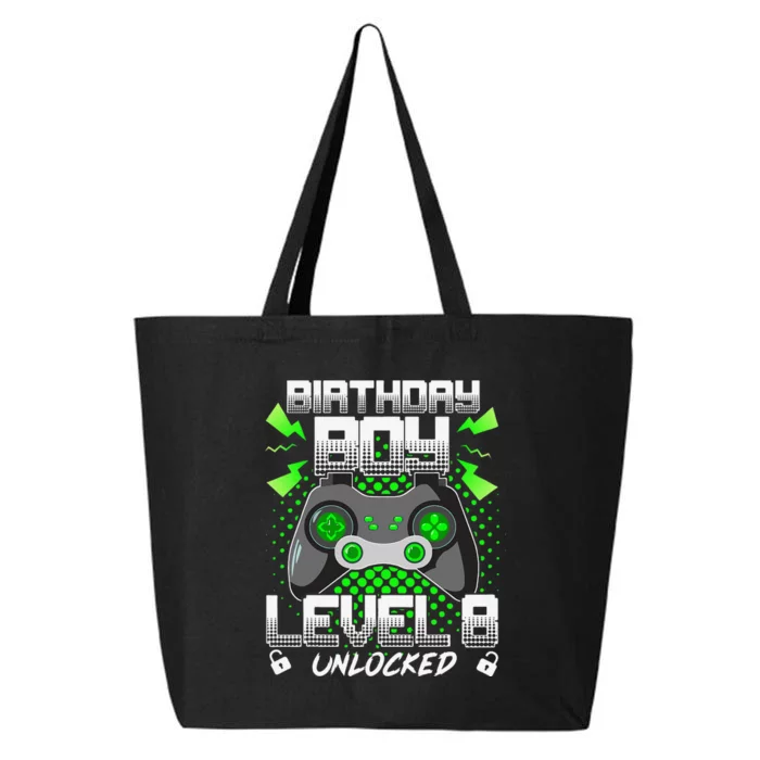 Level 8 Unlocked Gamer 8th Birthday Gift Video Game Lovers Cute 25L Jumbo Tote