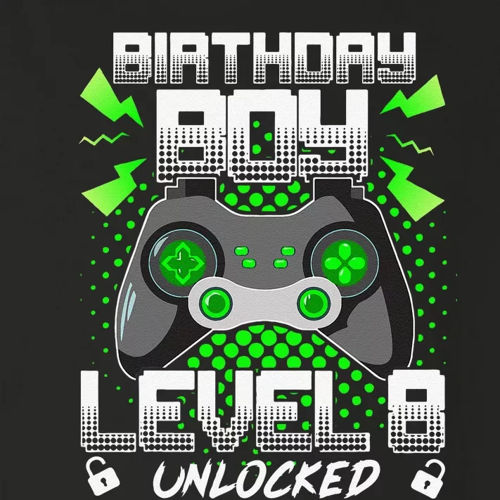 Level 8 Unlocked Gamer 8th Birthday Gift Video Game Lovers Cute Toddler Long Sleeve Shirt