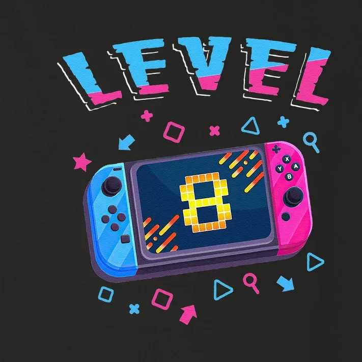 Level 8 Unlocked Gamer 8th Birthday Gift Video Game Lovers Toddler Long Sleeve Shirt