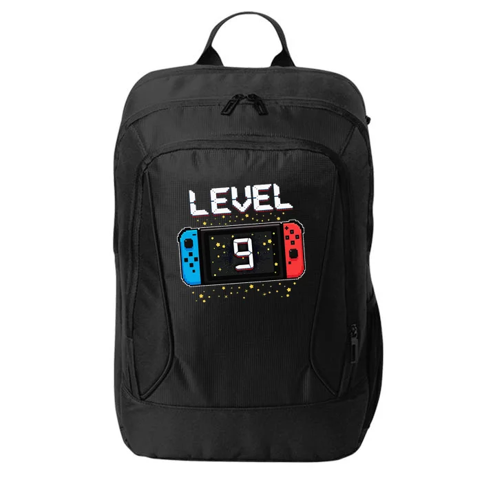 Level 9 Birthday Gaming 9 Year Old Video Games Gift City Backpack