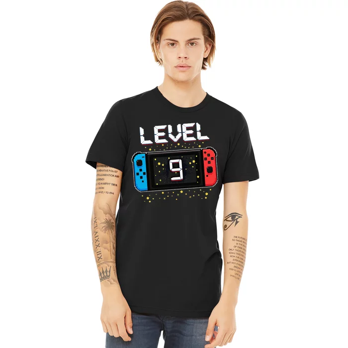 Level 9 Birthday Gaming 9 Year Old Video Games Gift Premium T-Shirt