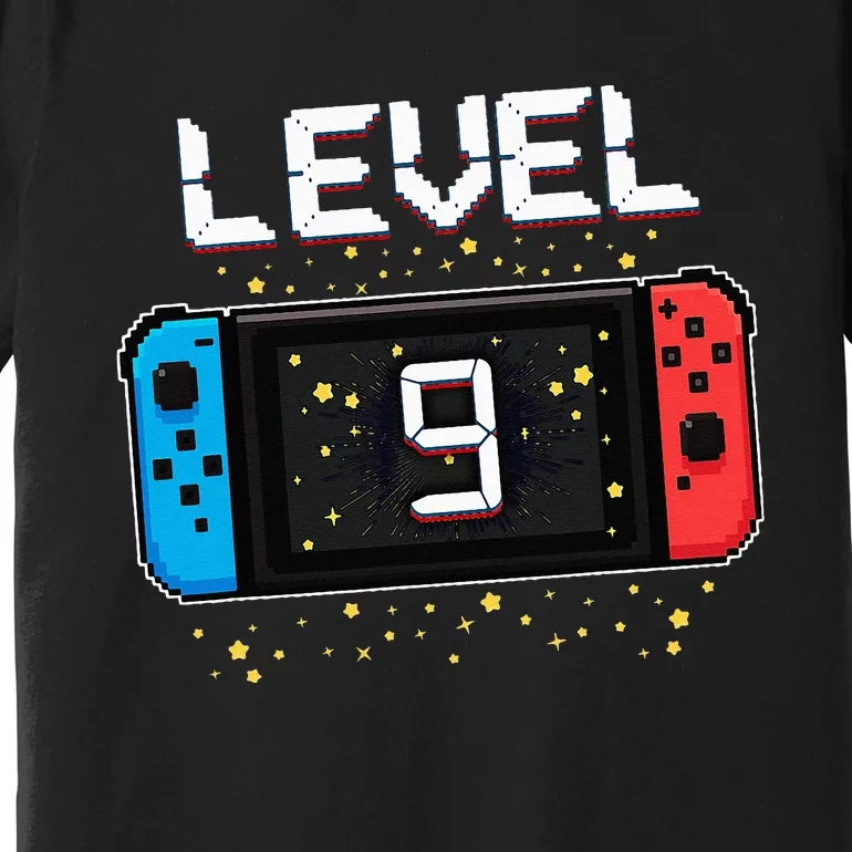 Level 9 Birthday Gaming 9 Year Old Video Games Gift Premium T-Shirt