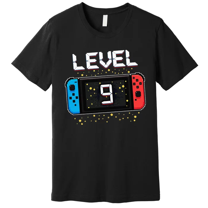 Level 9 Birthday Gaming 9 Year Old Video Games Gift Premium T-Shirt