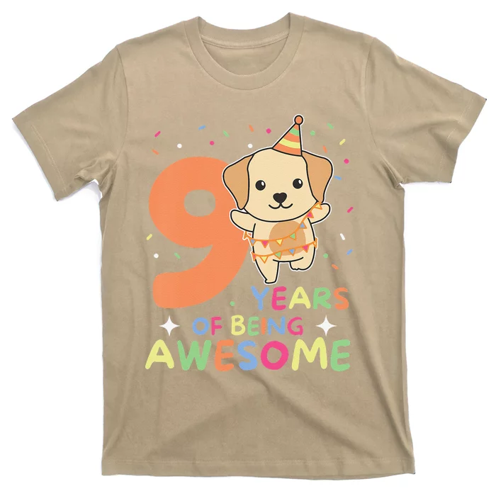 Labrador 9th Birthday For Children Nine Years Old T-Shirt