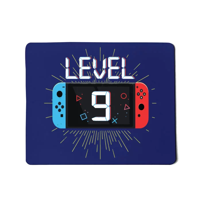 Level 9 Birthday Boy 9 Year Old Video Games Gaming Gift Mousepad