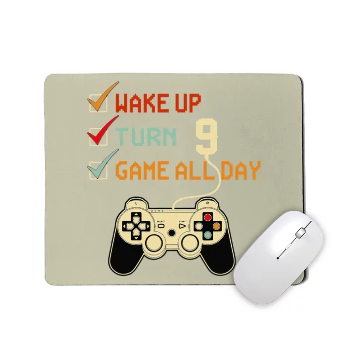 Level 9 Birthday 9 Year Old Video Gamer Gaming Gifts Mousepad