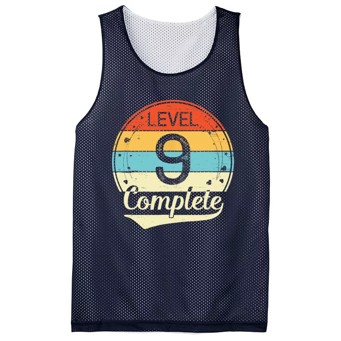 Level 9 Complete Retro 9th Wedding Anniversary Mesh Reversible Basketball Jersey Tank