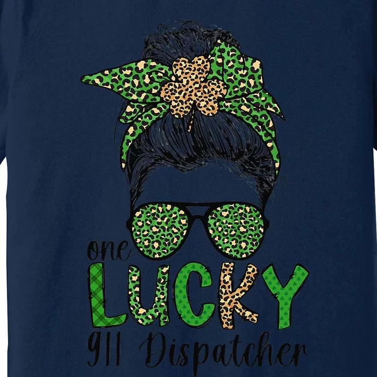 Lucky 911 Dispatcher St. Patrick's Day 911 Operator Premium T-Shirt