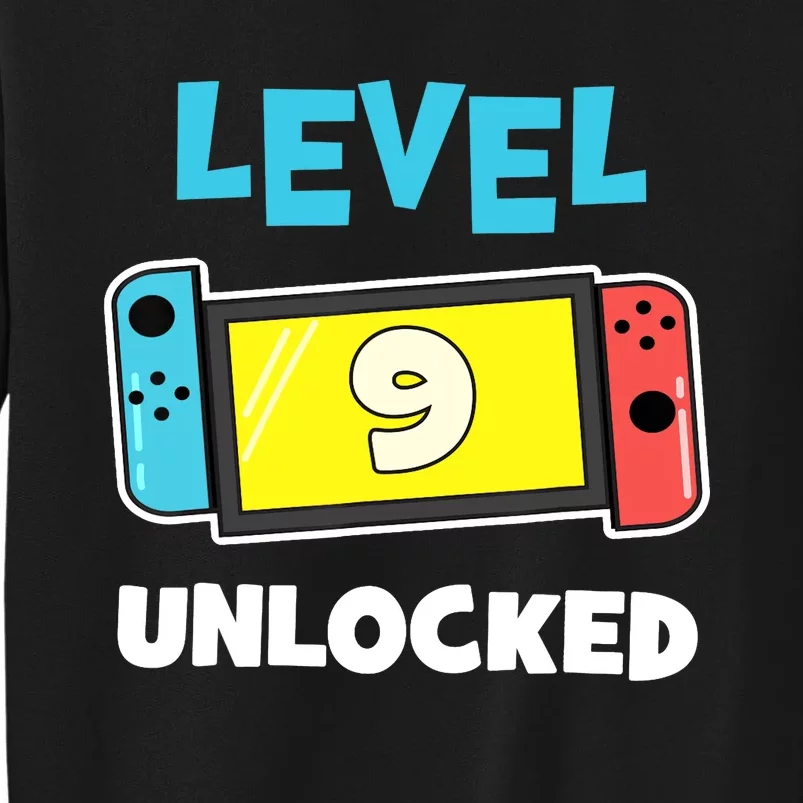 Level 9 unlocked Gamer 9th Birthday Gift Video Game lovers Sweatshirt