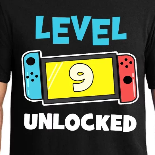 Level 9 unlocked Gamer 9th Birthday Gift Video Game lovers Pajama Set