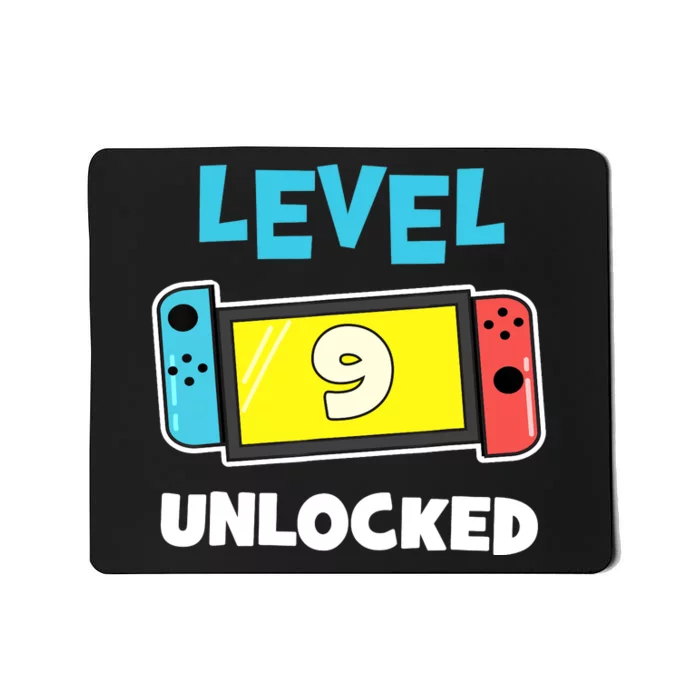 Level 9 unlocked Gamer 9th Birthday Gift Video Game lovers Mousepad