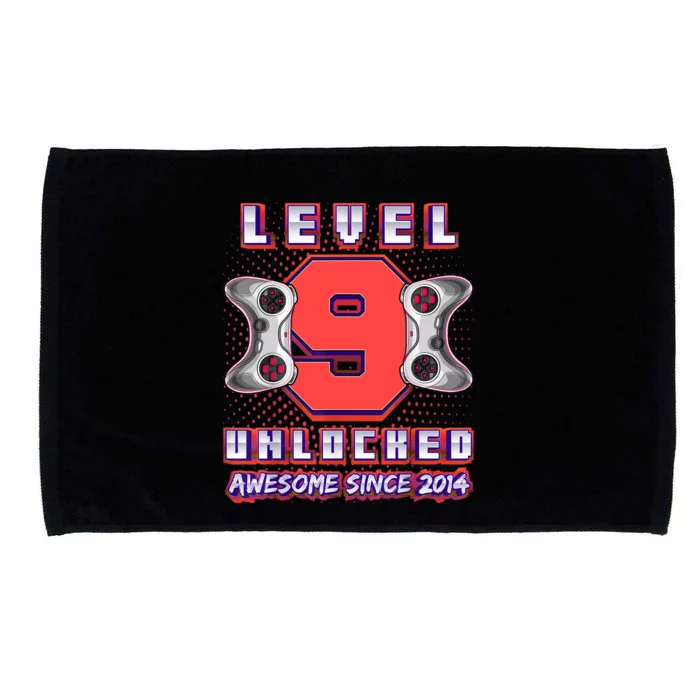 Level 9 Unlocked Awesome 2014 Video Game 9th Birthday Boy Microfiber Hand Towel