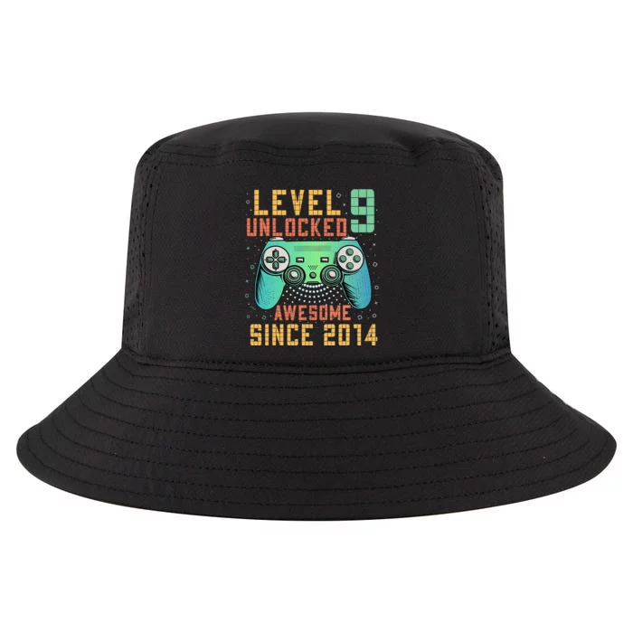 Level 9 Unlocked 9th Birthday 9 Year Old Boy Gifts Gamer Cool Comfort Performance Bucket Hat