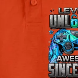 Level 9 Unlocked Awesome Since 2014 9th Birthday Gaming Dry Zone Grid Performance Polo