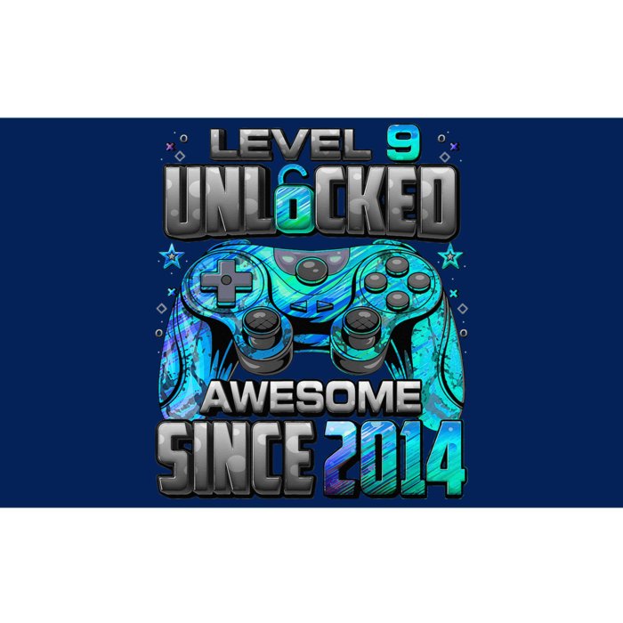 Level 9 Unlocked Awesome Since 2014 9th Birthday Gaming Bumper Sticker