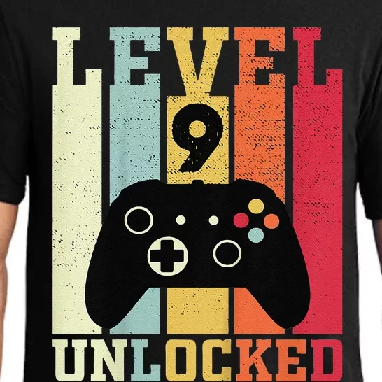 Level 9 Unlocked Funny Video Gamer 9th Birthday Gift Pajama Set