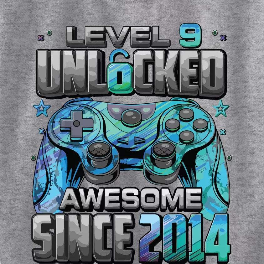 Level 9 Unlocked Awesome Since 2014 9th Birthday Gaming Kids Sweatshirt