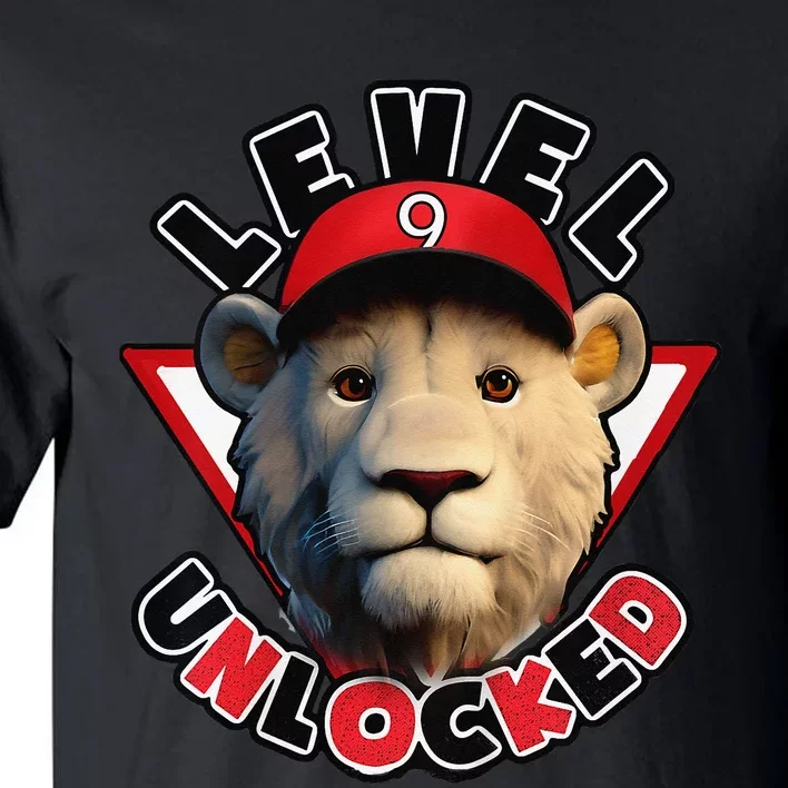 Level 9 unlocked 9 year old birthday lion born 2014 Tall T-Shirt