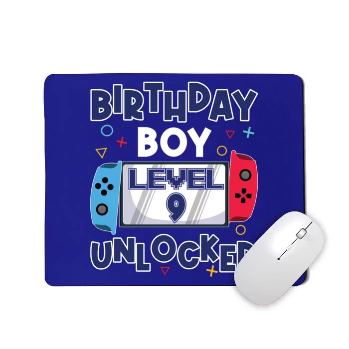 Level 9 Unlocked Gamer 9th Birthday Celebration Gift Mousepad